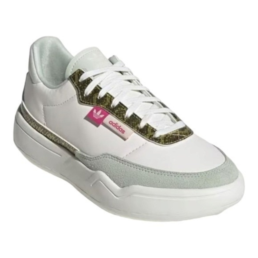Adidas Womens Sneaker HER Court Trainer Leather Metallic Reptile Accent
